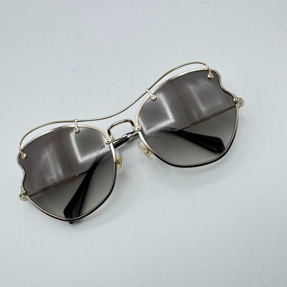 Miu Miu Sunglasses SMU 56R ZVN-0A7 Pale Gold Frame Gradient Lens 61-19-135mm main image 14